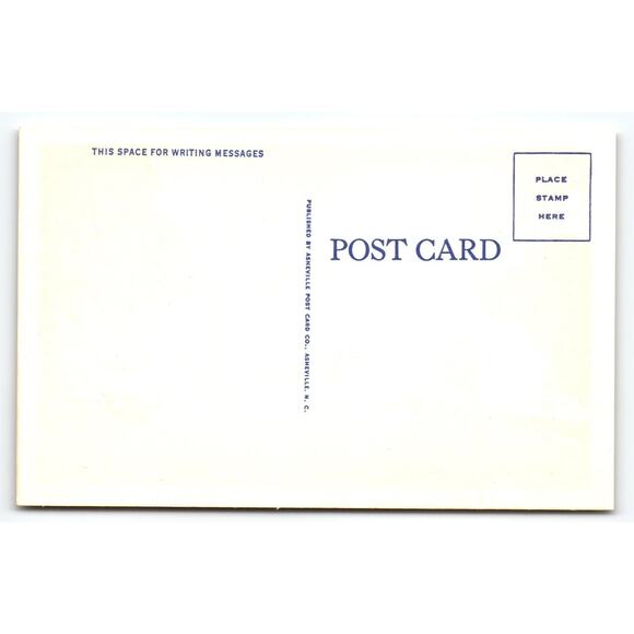 Vintage Linen Night Scene Broad St. Statesville NC Postcard 1940s - Picture 2 of 2